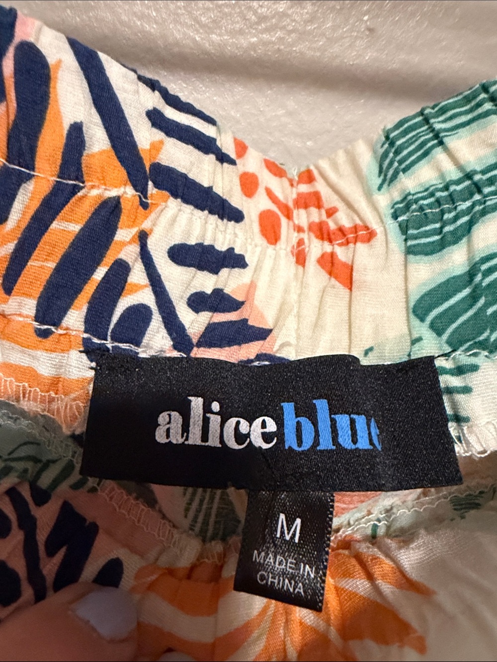 Alice Blue Tropical Floral Wide Leg Pants Women’s Medium Resort Beach - Picture 2 of 5